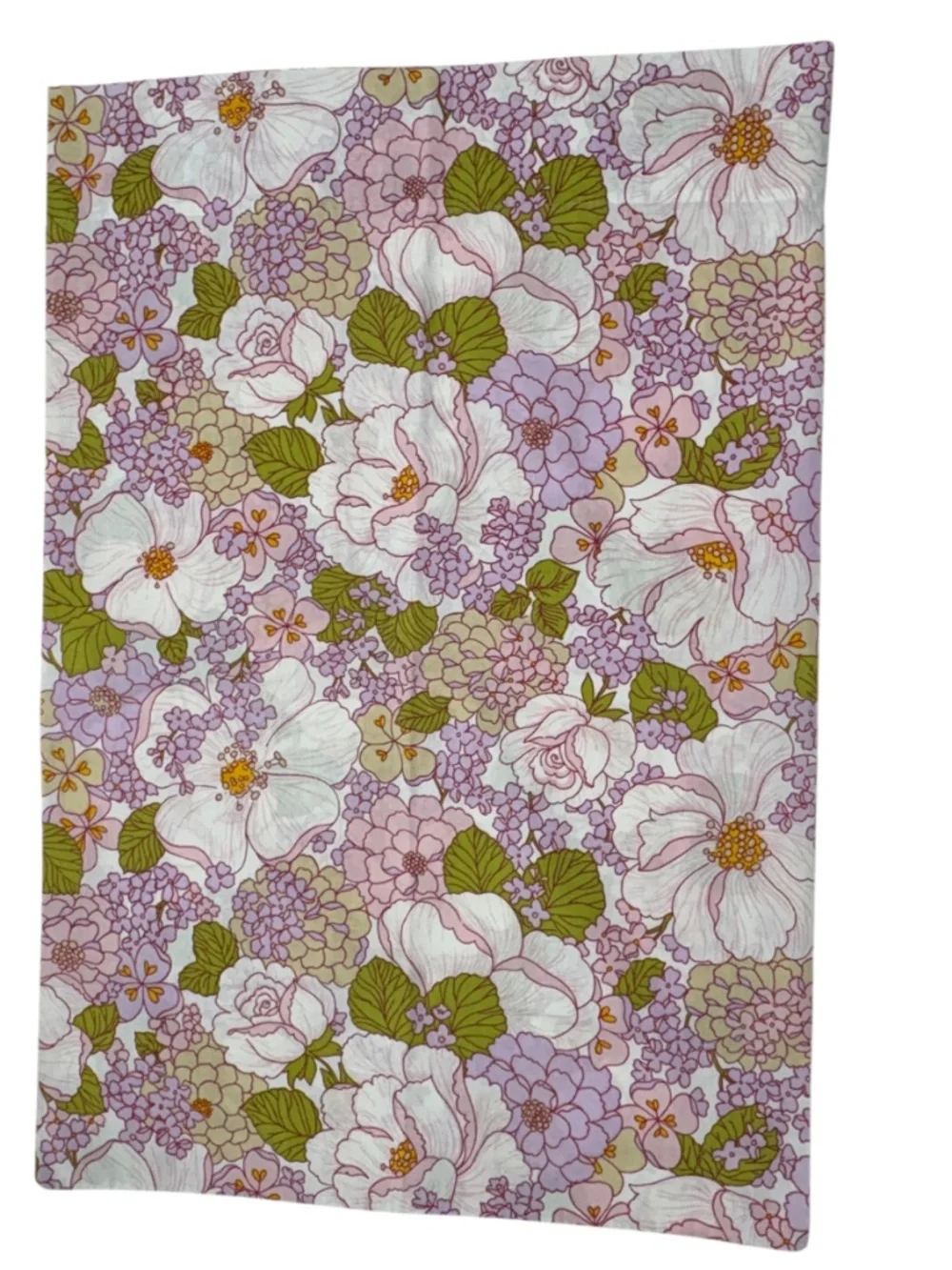 vintage FIELDCREST mod 60's floral pillowcase cotton poly standard size